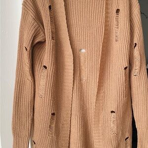 Daytrip Distress Open Front knit Cardigan